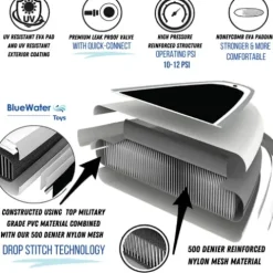 Blue Water Toys Inflatable Stand Up Paddle Board Kit Black