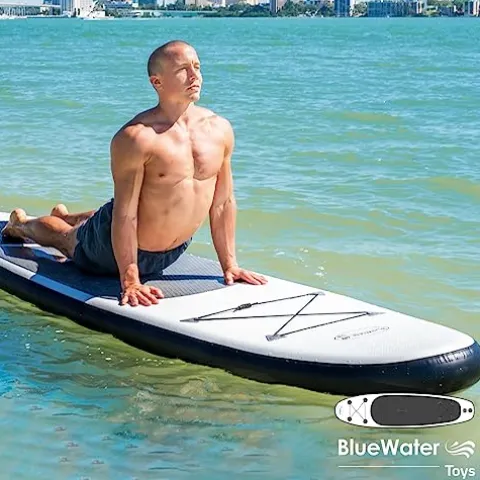 Blue Water Toys Inflatable Stand Up Paddle Board Kit Black