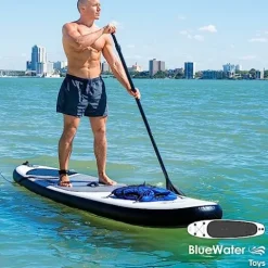 Blue Water Toys Inflatable Stand Up Paddle Board Kit Black