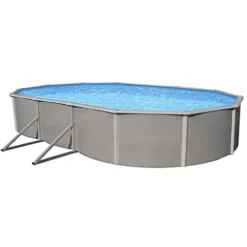 Blue Wave Bluewave Belize Oval Steel Wall Above Ground Pool W/ 6-in Top Rail Standard