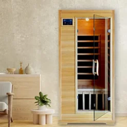 Blue Wave HeatWave BSA2402 1-2 Person Hemlock Carbon Infrared Sauna Hemlock