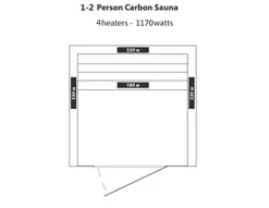Blue Wave HeatWave BSA2402 1-2 Person Hemlock Carbon Infrared Sauna Hemlock