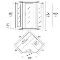 Blue Wave HeatWave BSA2420 4 Person Hemlock Carbon Infrared Sauna