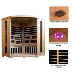 Blue Wave HeatWave BSA2420 4 Person Hemlock Carbon Infrared Sauna