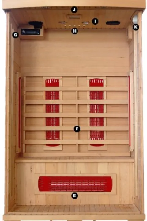 Blue Wave HeatWave SA2406 2-Person Sauna with Ceramic Heaters and Chromotherapy System