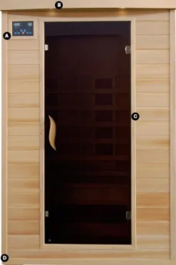 Blue Wave HeatWave SA2406 2-Person Sauna with Ceramic Heaters and Chromotherapy System