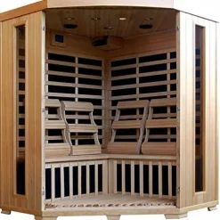 Blue Wave 4-Person Corner Carbon Sauna