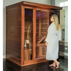 Blue Wave Radiant Saunas BSA1315 Cedar Elite 3-4 Person Infrared Sauna Wood