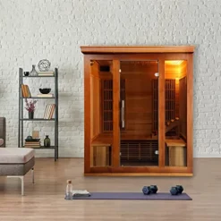 Blue Wave Radiant Saunas BSA1315 Cedar Elite 3-4 Person Infrared Sauna Wood