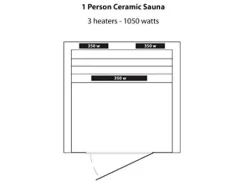 Blue Wave Radiant Saunas BSA2400 1-2 Person Hemlock Ceramic Infrared Sauna Brown