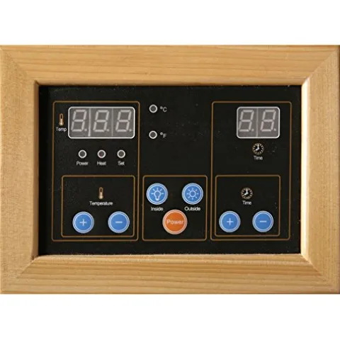 Blue Wave Radiant Saunas BSA2400 1-2 Person Hemlock Ceramic Infrared Sauna Brown