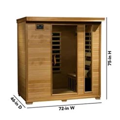 Blue Wave Radiant Saunas BSA2418 4-Person Hemlock Infrared Sauna