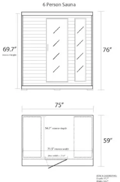 Blue Wave Radiant Saunas BSA1323 6 Cedar Carbon Infrared Sauna 5+ Person