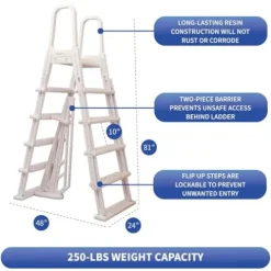 Blue Wave San Pedro 12×24-ft Oval 52-in Deep Above Ground Swimming Pool Package Gray