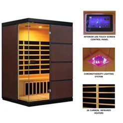 Blue Wave Sirona 3-Person Hemlock Infrared Sauna Espresso