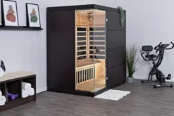 Blue Wave Sirona 3-Person Hemlock Infrared Sauna Espresso