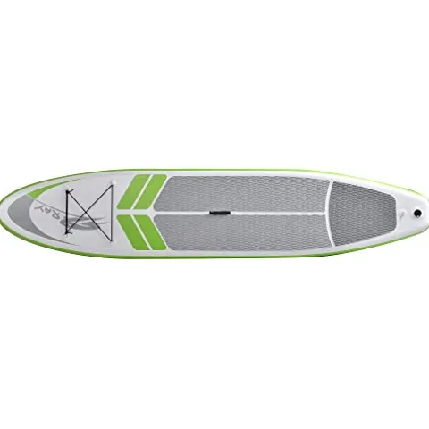 Blue Wave Sports Manta Ray Inflatable Paddleboard 12-Foot Green/White
