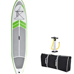 Blue Wave Sports Manta Ray Inflatable Paddleboard 12-Foot Green/White