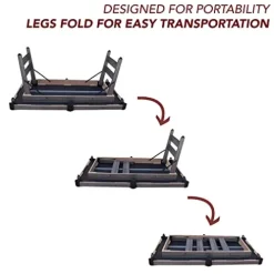 Blue Wave Sports Pendleton 6-ft Portable Pool Table – Driftwood Finish Burgundy