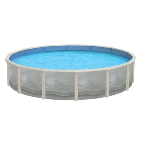 Blue Wave Trinity 18-ft Round 52-in Deep Steel Wall Above Ground Pool Package Gray