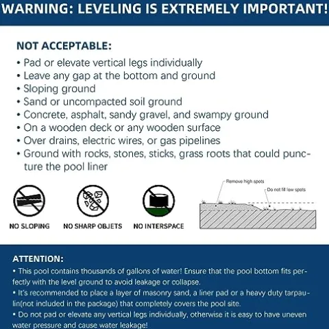 BlueBay Above Ground Swimming Pool Set 15ft x 48in with 1000 GPH Filter Pump, Cover, Ladder, Maintenance Kit Gray Frame