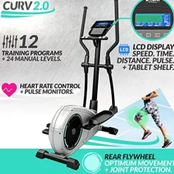 Bluefin Fitness CURV 2.0 Elliptical Cross Trainer Black