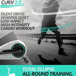 Bluefin Fitness CURV 2.0 Elliptical Cross Trainer Black