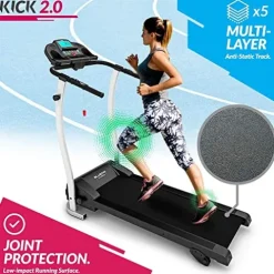 Bluefin Fitness KICK 2.0 High-Speed Folding Treadmill Black