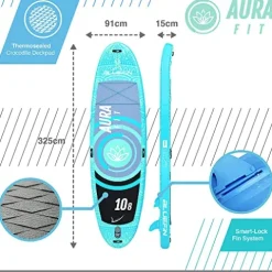 Bluefin SUP 10′8″ Aura FIT Stand Up Paddle Board Kit Blue