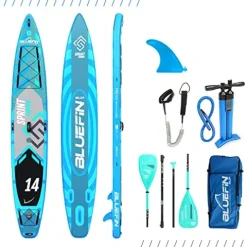 Bluefin SUP 14′ Sprint Carbon Stand Up Paddle Board Kit Blue