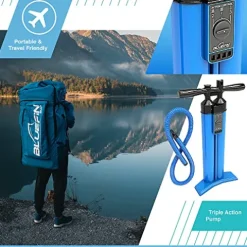 Bluefin SUP Inflatable Stand Up Paddle Board 6” Thick Kayak Conversion Kit All Accessories Carbon Blue