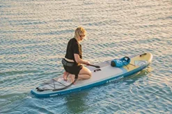 Boardworks Kraken All-Water Inflatable Stand-Up Paddleboard SUP Complete Kit 11′ White/Blue/Orange