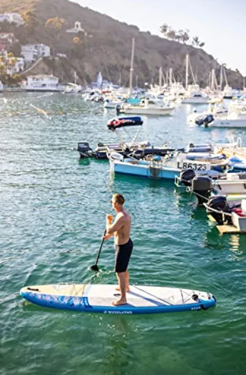 Boardworks Kraken All-Water Inflatable Stand-Up Paddleboard SUP Complete Kit 11′ White/Blue/Orange