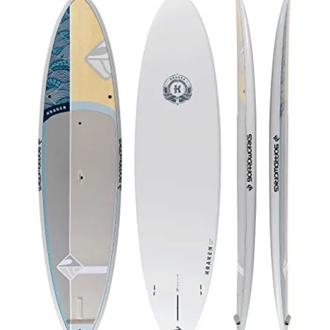 Boardworks Kraken All-Water Stand-Up Paddle Board (SUP) 11′ Bamboo/Grey/Ocean