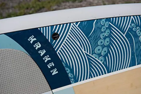 Boardworks Kraken All-Water Stand-Up Paddle Board (SUP) 11′ Bamboo/Grey/Ocean