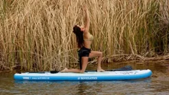 Boardworks SHUBU Riptide Inflatable Stand-Up Paddle Board (iSUP) Complete Kit Blue/White/Grey