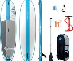 Boardworks SHUBU Riptide Inflatable Stand-Up Paddle Board (iSUP) Complete Kit Blue/White/Grey