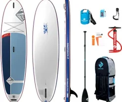 Boardworks SHUBU Sōlr Inflatable Stand-Up Paddle Board (iSUP) White/Grey/Blue