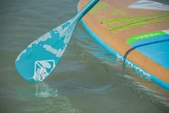 Boardworks SUP Paddle Fiberglass Blade Adjustable Carbon Fiber Shaft 70-86 Inches Carbon/Bamboo