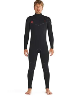 Body Glove Men’s Red Cell 4/3mm Chest-Zip Full Wetsuit Black