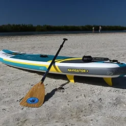 Body Glove Navigator+ Inflatable Paddle Board Package Aqua/Yellow