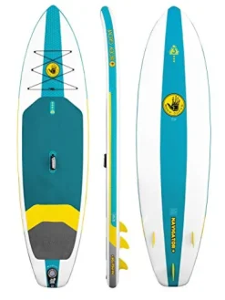 Body Glove Navigator+ Inflatable Paddle Board Package Aqua/Yellow