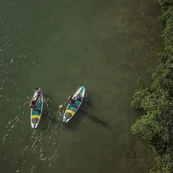 Body Glove Navigator+ Inflatable Paddle Board Package Aqua/Yellow