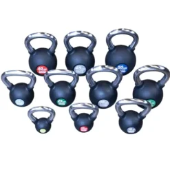 Body-Solid Cast Iron Kettlebell Set 5-50lb Black