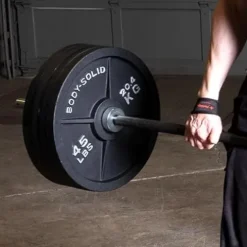 Body-Solid Cast Iron Olympic Weight Plate Set 500lbs with Bar Black