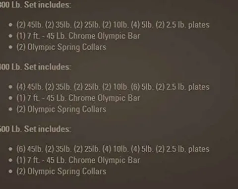 Body-Solid Cast Iron Weight Plate Set with Olympic Bar – Chrome, Gray