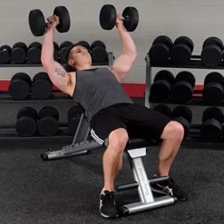 Body-Solid Commercial Round Head Rubber Dumbbell Set (SDPS900)