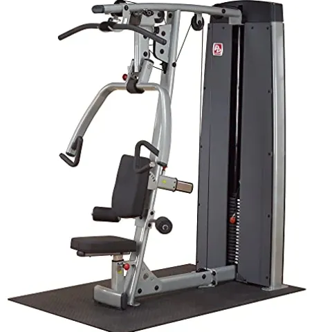 Body-Solid DPLS-F Pro Dual Vertical Press and LAT Machine Grey, Black