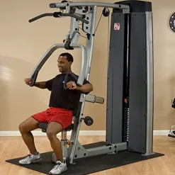 Body-Solid DPLS-F Pro Dual Vertical Press and LAT Machine Grey, Black