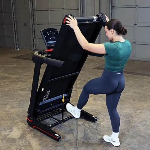 Body-Solid Foldable Incline Treadmill Black